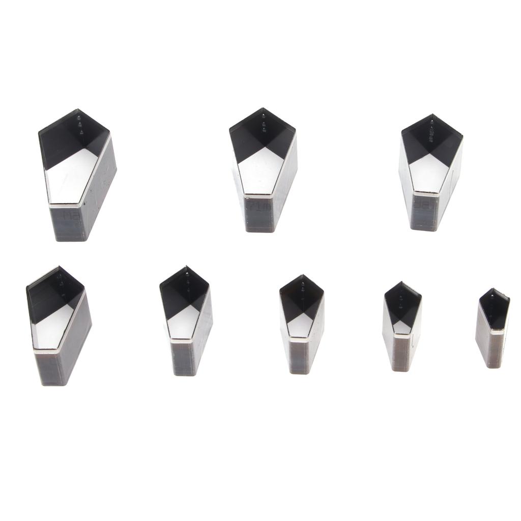 8pcs Leather Die Cutter Hollow Punching Tool Diamond Shape Cutting Mold Punching Die Set for Bag