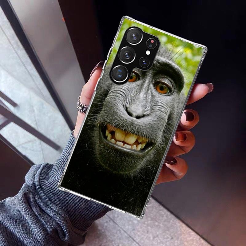

Monkey Memes Phone Case For Samsung Galaxy S26 S25 Edge S24 S23 Ultra S22 Plus S21 S20 FE Soft TPU Back Cover Funda Galaxy S25 E Samsung S25 Ultra