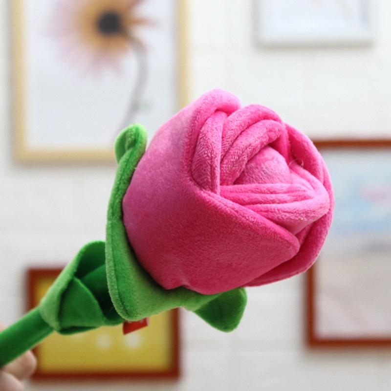 1 stuk Cartoon Roos Bloem Knuffel Zacht Pluche Speelgoed Valentijnsdag Cadeau Voor Meisjes