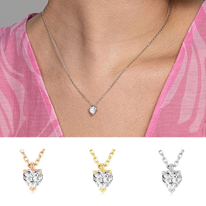 

Korean Choker Necklace for Women Minimalist Gold Color Heart Waterdrop Crystal Pendant Chain Wedding Gift Necklaces Jewelry N481 Gold