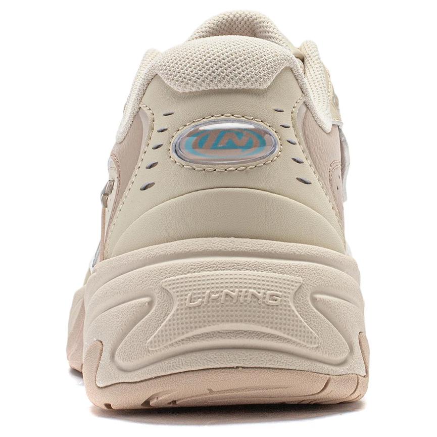 Li Ning Tiger Whale Non-Slip Low-Top Casual Shoes Women Sneaker Beige AGCU030-2
