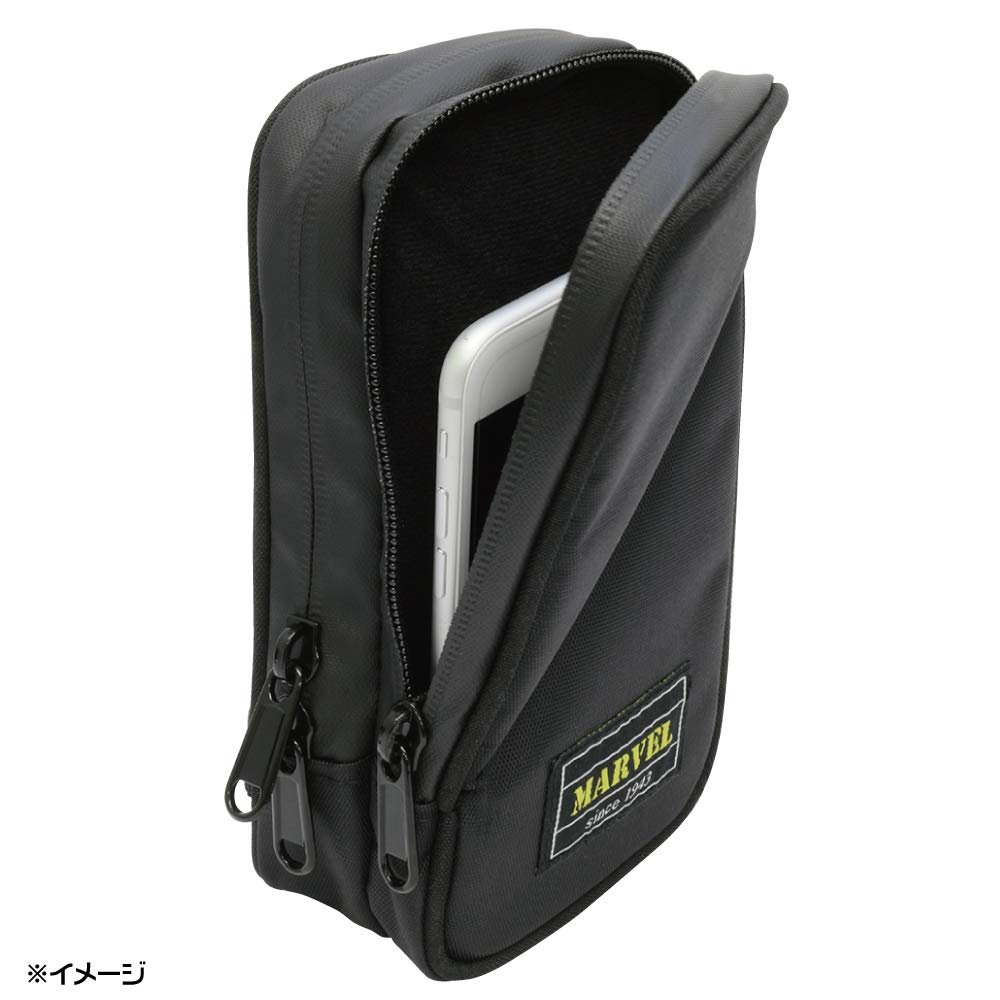 Marvel Smartphone Depth Height Width 10cm (MARVEL) Two-Tier Pouch, Black, MDP-SP3, Body 18cm, Body 6cm, Body