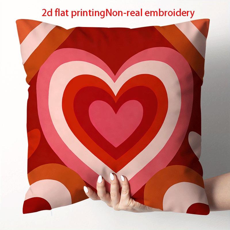 1 шт. Наволочка с узором в виде сердца ко Дню святого Валентина 40x40cm/16x16inch