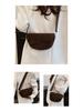 Korean Style Women's Wide Strap Crossbody Saddle Bag - Retro Chic