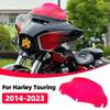 Rotes 9" Motorrad Wellen Windschild Verkleidung Windabweiser Für Harley Road Glide Ultra Custom FLTRU FLTR FLTRX 14-23