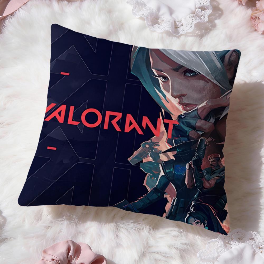 

game v-Valorants Cushion Cover Premium Comfort Reversible Pillow Cove -Two in One Design for Any Room & Car Interior 30cmx30cm