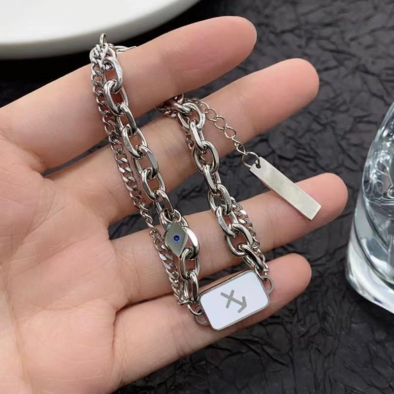 Fashionable Double Layer Titanium Steel Bracelet Minimalist Hipster Accessory Gifting For