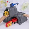 Plastic Double Tunnel Wooden Train Track Toy Accessories For Tunnel Track Train