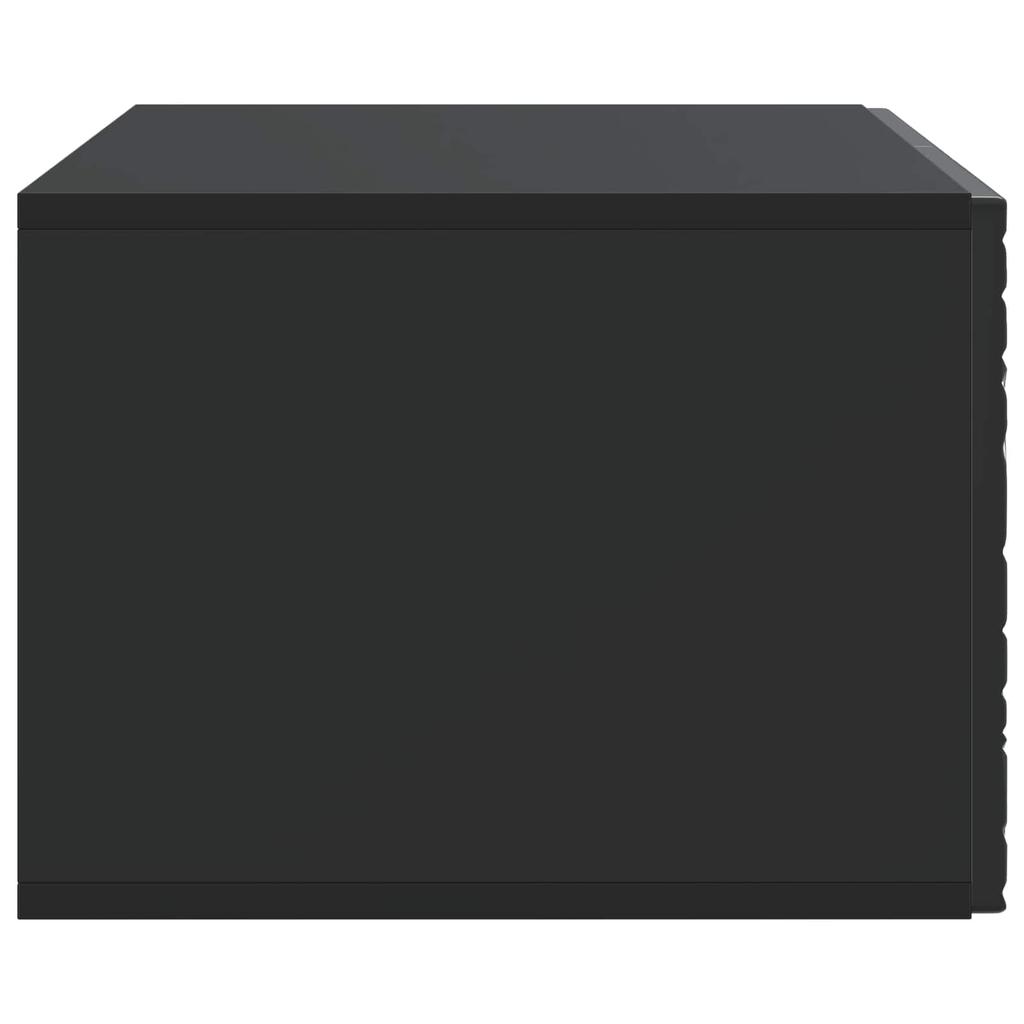 Wall Mounted TV Cabinet 59.5 X 31 Cm Black Particleboard