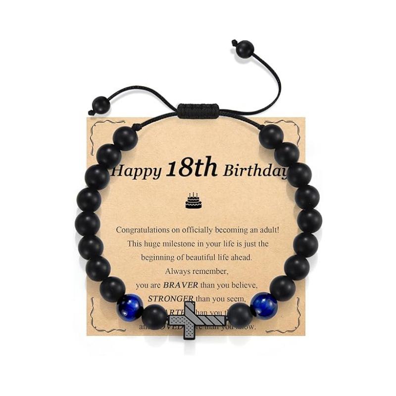 JYL TS Bracelet  Men's American Flag Cross Eye Boosts Patriotism & Luck