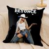Singer B-Beyonce Cowboy Cushion Cover Soft Plush Double-Sided Printed Sofa Pillow Cushion Cover | Cozy All-Season Decor Gift