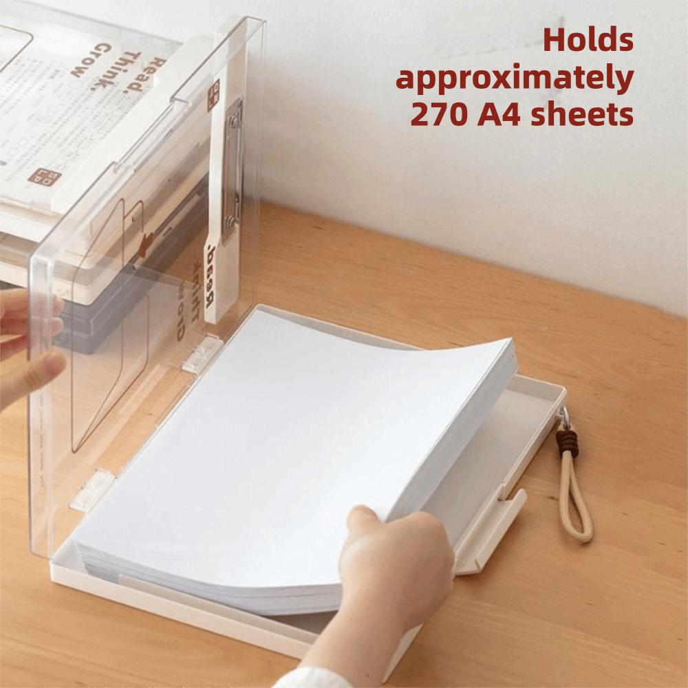 Thickened Document Holder Large Capacity File Storage Box File Organizer for Office
