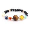 Top-Selling Galaxy Solar System Bracelet: Natural Stone Beads, 8 Planets, Guardian Star, Seven Chakra Bangle