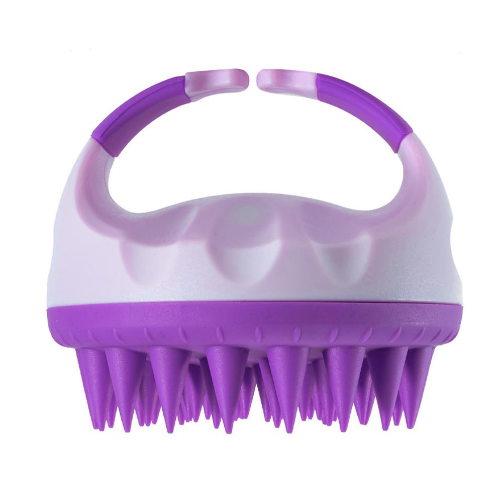 Silicone Scalp Massager Shampoo Brush For Hair Wash & Head Massage Tool For Bath Shower, Gentle Exfoliating Scrubber For Adults