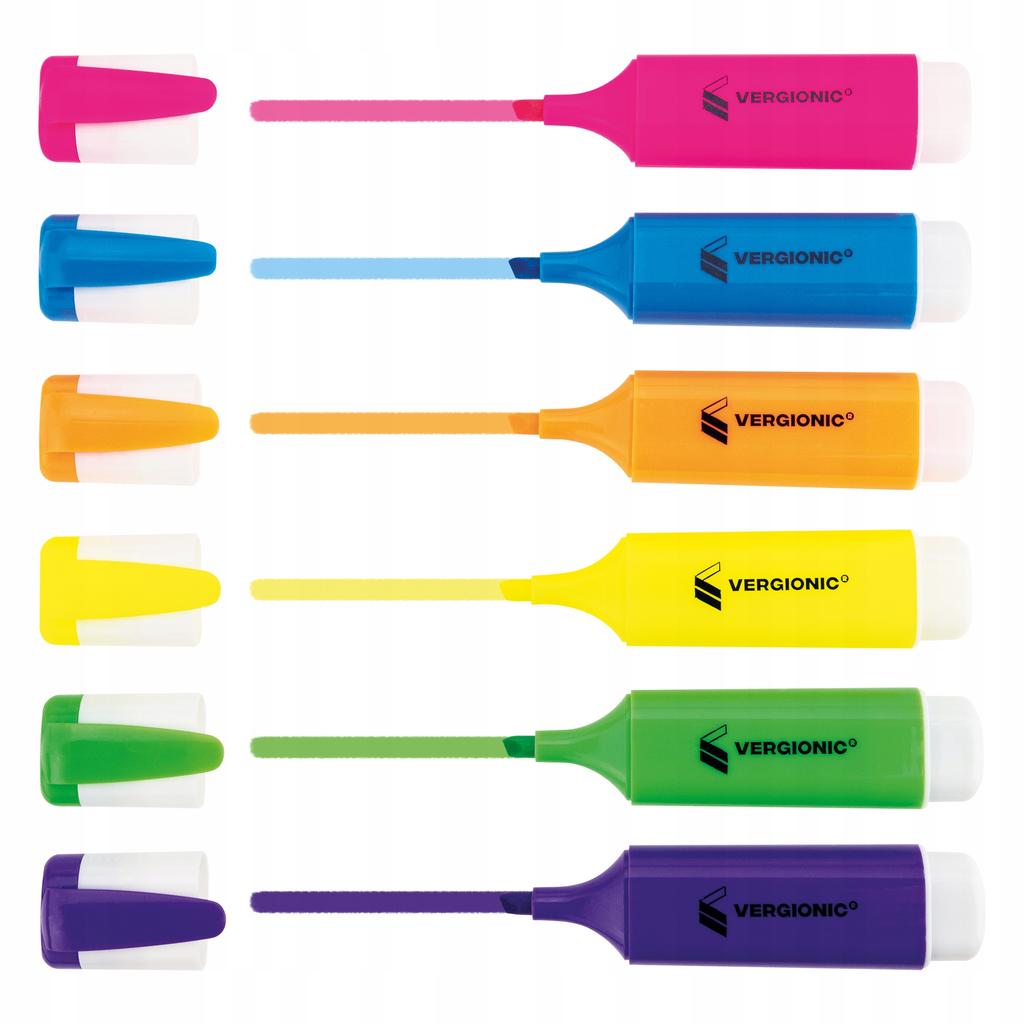 Office & School Highlighter Set, Markers in 6 Colors