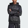 Adidas Essentials Series Men Letter Logo Embossed Polar Fleece Long Sleeve Hoodie Black IJ6435
