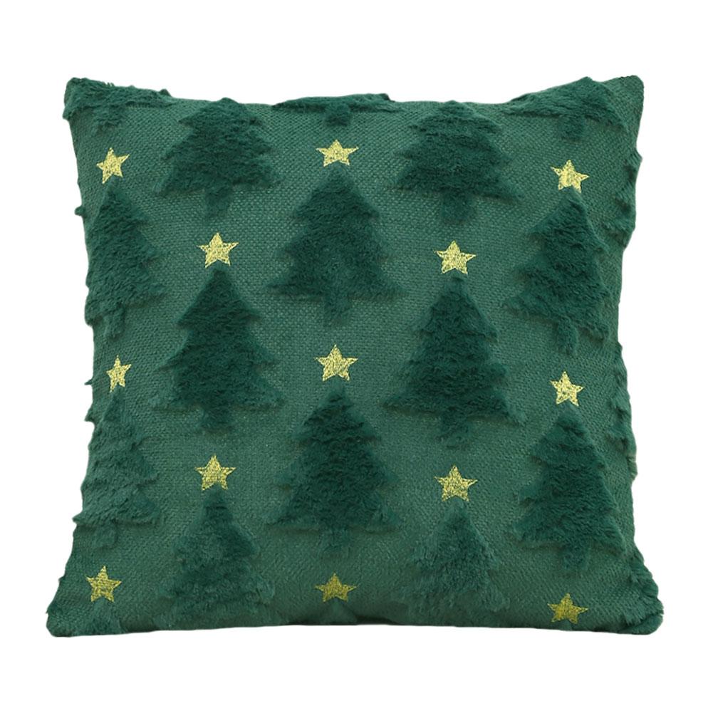 1/2Pcs 45x45cm Christmas Tree Soft Plush Pillowcase Cushion Cover Couch Cushion Case for Couch Sofa Christmas Winter Home Decor
