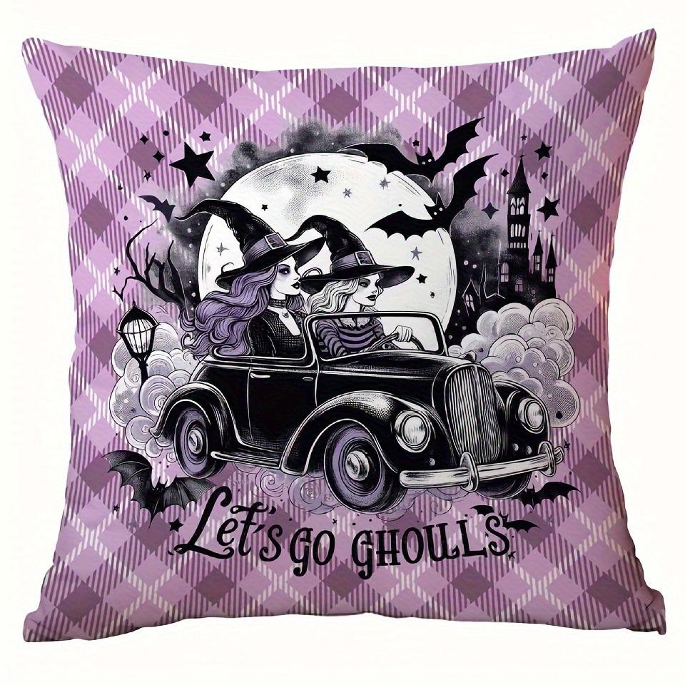 Witch with Skull and Books PillowcaseSuitable for living room bedroom sofa decorative cushion cover pillow cover