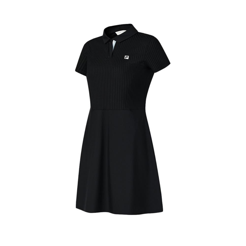 New FILA Golf Series Short Sleeved Dress Women's Pitch Black A11W525325F-BK