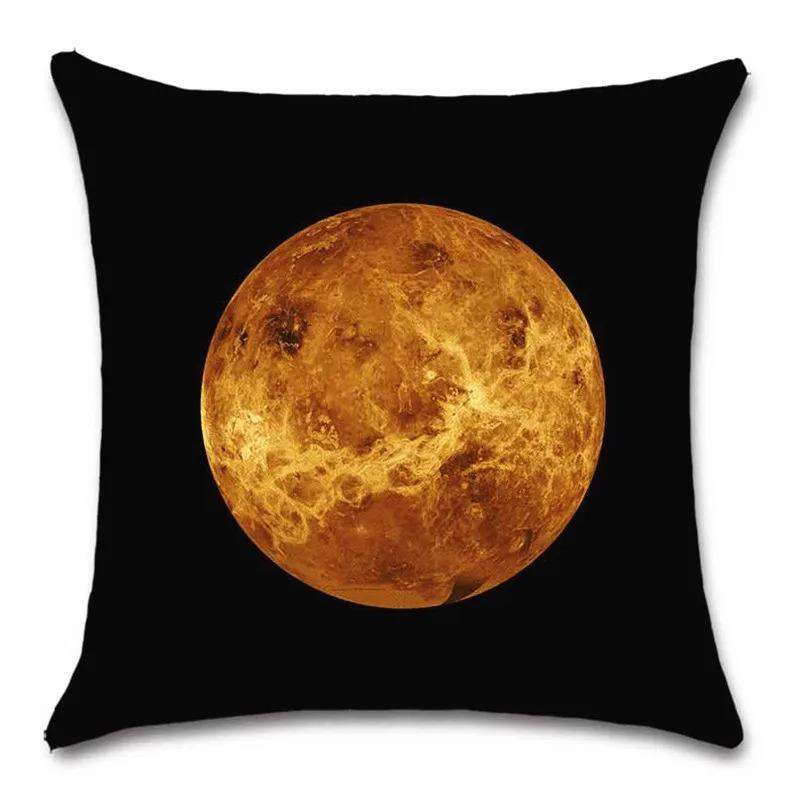 

Декоративная наволочка с рисунком солнца и планеты для гостиной, офиса, дома, наволочка 40x40cm