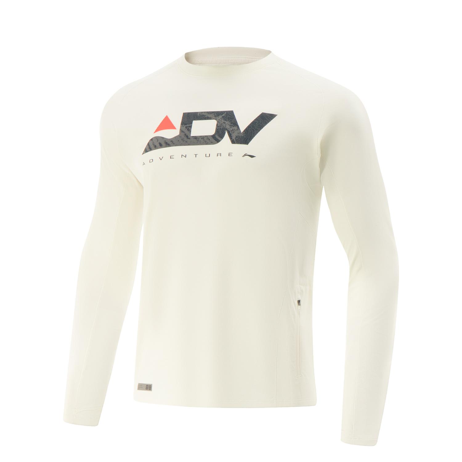 

Li Ning Беговая серия Спортивный повседневный простой пуловер с круглым вырезом Футболка с длинным рукавом с надписью Мужские топы Молочно-белый ATLV127-11 XL