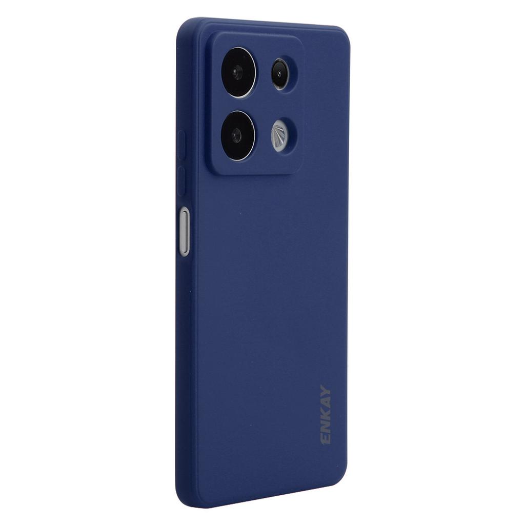 ENKAY HAT PRINCE For Xiaomi Redmi Note 13 5G Case Straight Edge Liquid Silicone Phone Cover