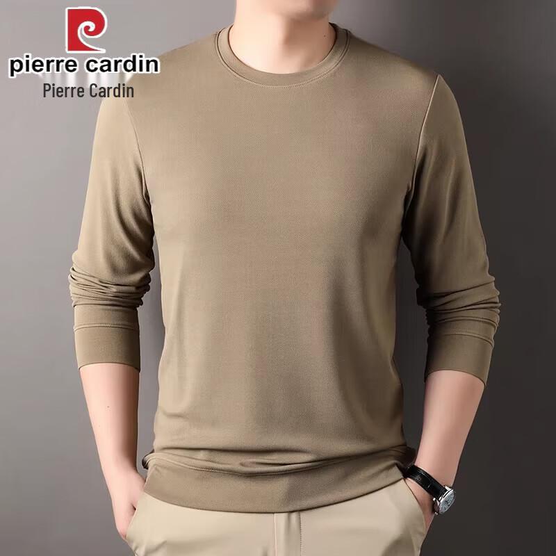 Pierre Cardin Men's Round Neck Long Sleeve Pullover T-Shirt