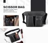 PU Leather Barber Apron Bag: Half-Length, Large-Capacity, Crossbody or Waist for Hairdressing Tools and Scissors
