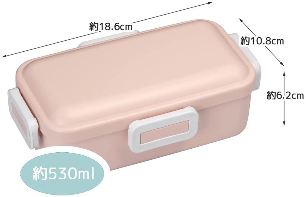 Skater Antibacterial Bento Box with Soft Dome Dull Made In Lid, 530ml, Pink, Japan, PFLB6AG-A