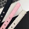 Ceinture en Cuir PU Strass Y2K Ceinture de Taille Femme Dentelle Vintage Homme