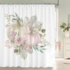 High Quality Small Fresh Flowers Fabric Shower Curtain Waterproof Floral Bath Curtains For Bathroom Decorate With 12 Hooks