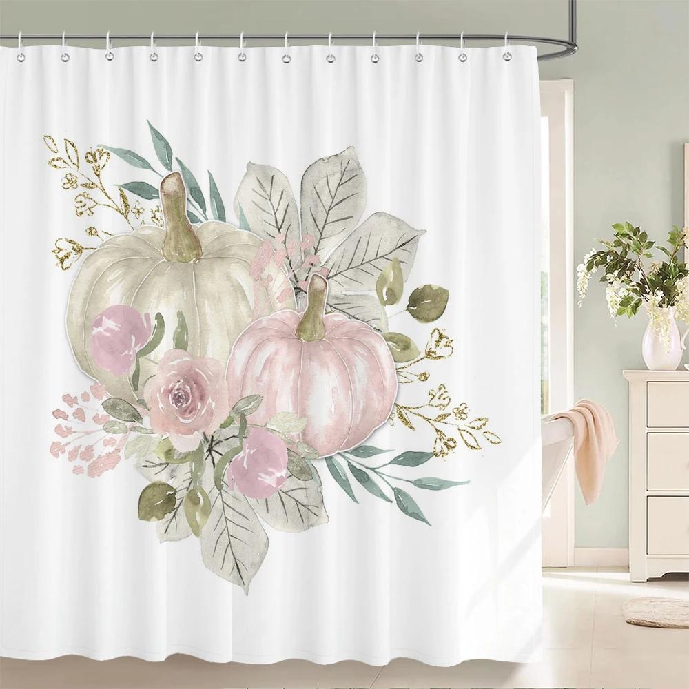 High Quality Small Fresh Flowers Fabric Shower Curtain Waterproof Floral Bath Curtains For Bathroom Decorate With 12 Hooks