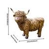 Garden Statue Highland Cow Figurine Collectible Creative Modern Yard Art Decor Tabletop Ornament for Garden Bookshelf Bedroom