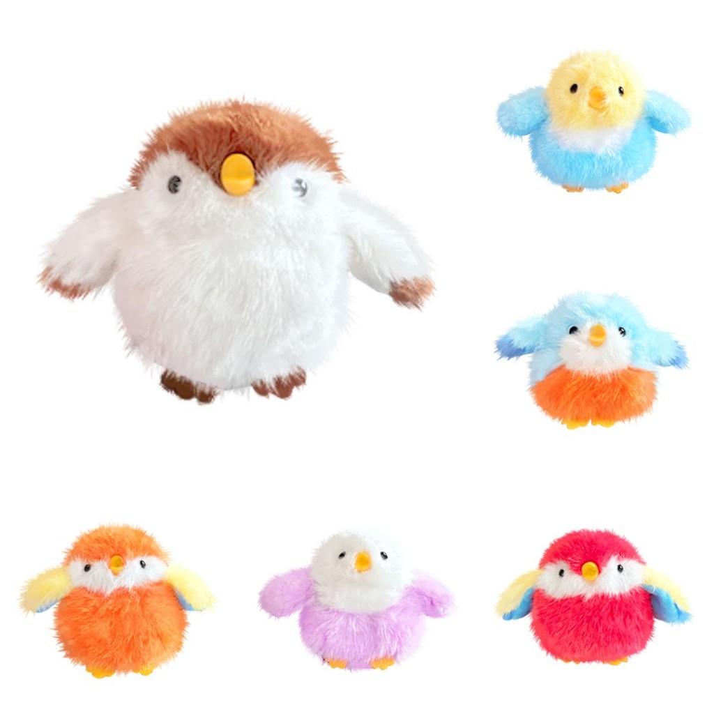 Animal Plush Toy Bird Keychain With Soft Short Plush For Kids And Students