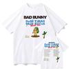 Mens Tshirt Bad Bunny DTMF Residencia Tour 2026 Summer with Pattern Design Cotton Mens Oversized Tshirt Street Wear Y2K