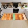 Wood Plank Stripe Color Pattern Home Kitchen Floor Mat Door Front Decoration Floor Mat