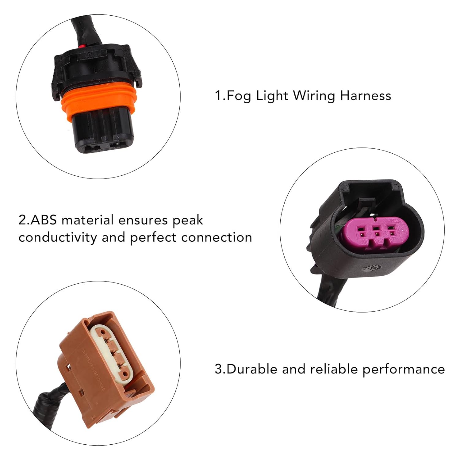 Acouto Fog Light Wiring Harness 15789983 22901374 for EXT 2007‑2014 Car Fog Lamp Extension Wire Harness Replacement
