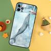 Cartoon Whale Case For iPhone 16 15 11 12 13 14 Pro Max XS Max X XR 7 8 Plus 12 13 Mini Phone Cover
