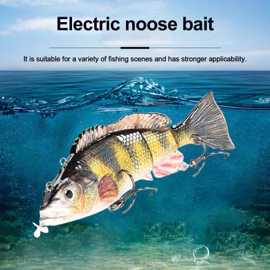13.5CM/39.3G/54G Electric Multi-Jointed Fishing Lure with Float USB Rechargeable LED Luminous Swimbait Robotic Artificial Bait Fishing Accessories