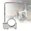2.5 Inch Automobile Exhaust Clamp With Hanger Hook Rear Muffler Hanger Tool Adjustable Fastening Bracket For Car Exhaust Systems