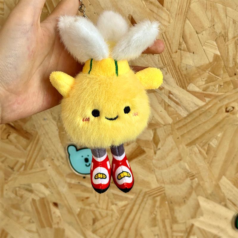Adorable Sports Ball Plush Dumbbell Keychain
