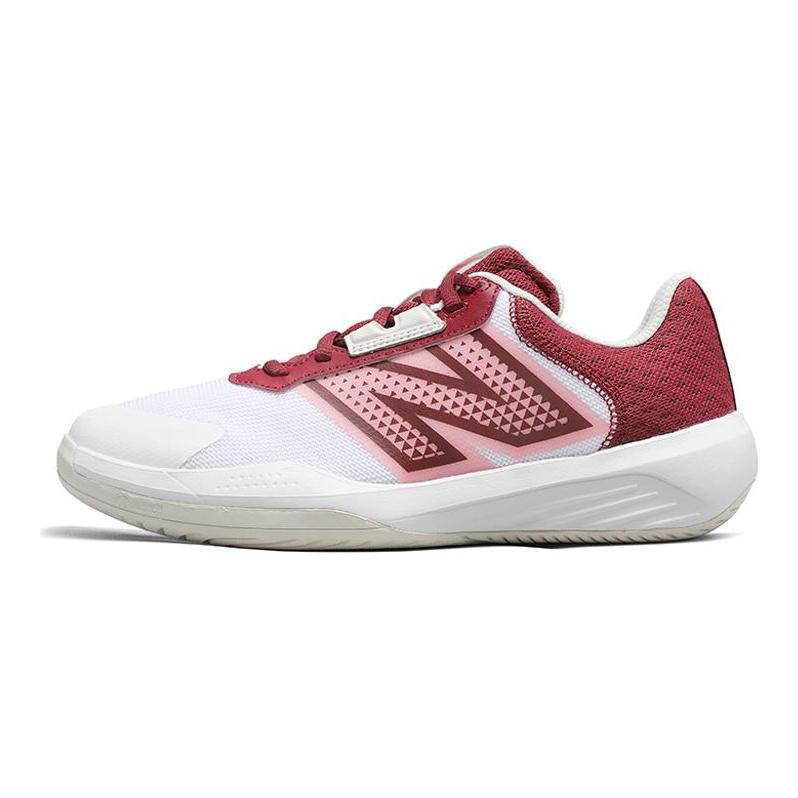 New Balance NB 696 V6 Abrasion Resistant Breathable Low top Tennis Shoes Women's White Red Sneakers WCH696M6