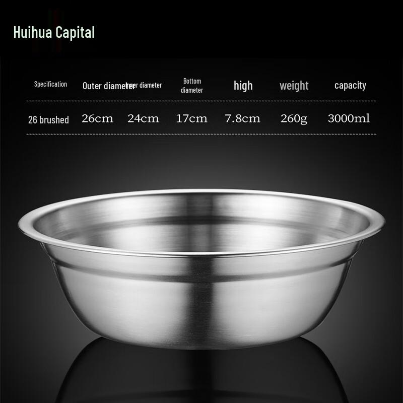 HUIHUADU 304 Stainless Steel Multipurpose Bowl