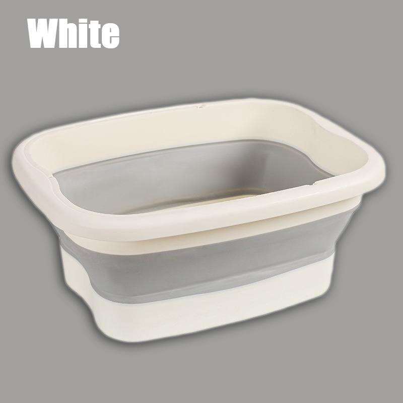 Folding Foot Bath Bucket Silicone Foot Bath Basin Massage Washing Bucket Bathroom Accessories Easy Hold Footbath for Adult Kid