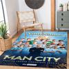 Manchester City Customize Text Floor Rug Office Rug Design for Dormitory Dining Room Foyer Hallway Anti-slip Rug Office home decor Wedding Party Gift