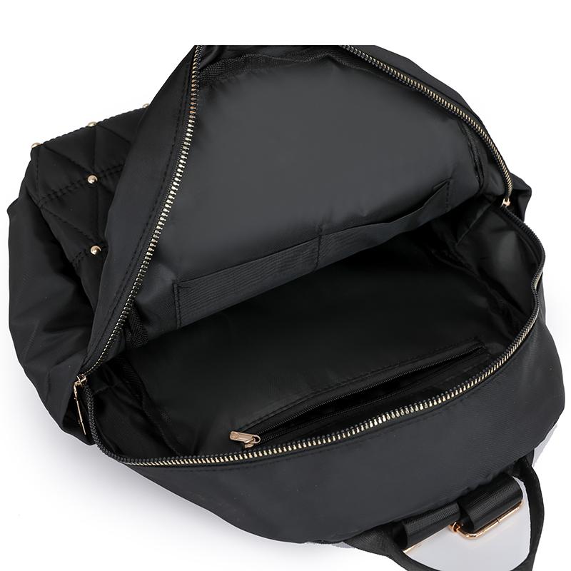 Rhomboid Stickerei Rucksack Damen Rucksack Große Kapazität Wasserabweisender Reiserucksack