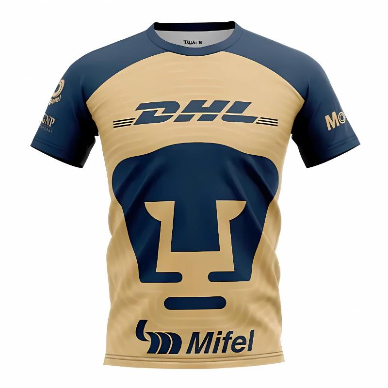 Fußballtrikot Unam Heim und Auswärts 3D-Druck Erwachsener Kinder Athleisure T-Shirt Familie Sommer Schnelltrocknend Weich Bequem Leicht