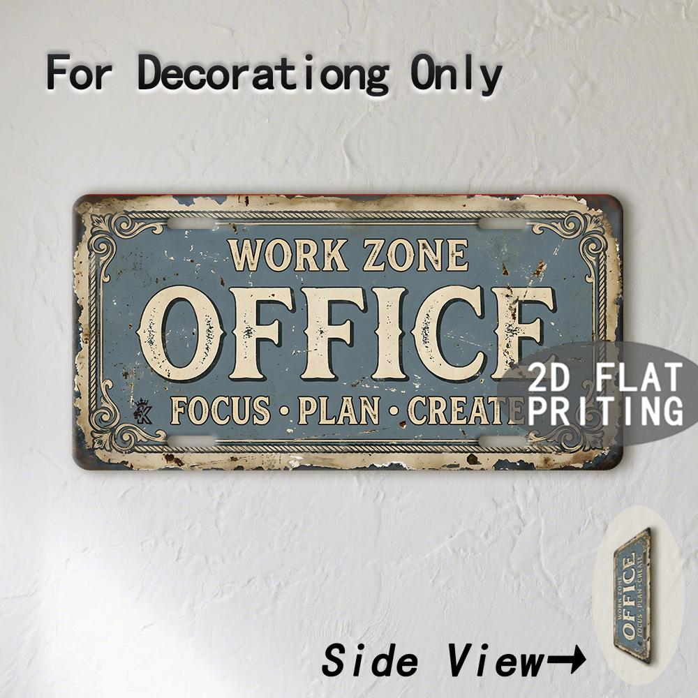 Vintage City Year Word Text License Plate Metal Tin Sign Retro Wall Decor For Bar Cafe Home Garden