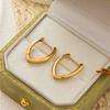 Stainless Steel Gold Plated Earrings and Earrings Made of PVD Plated 18k Color Retention Material