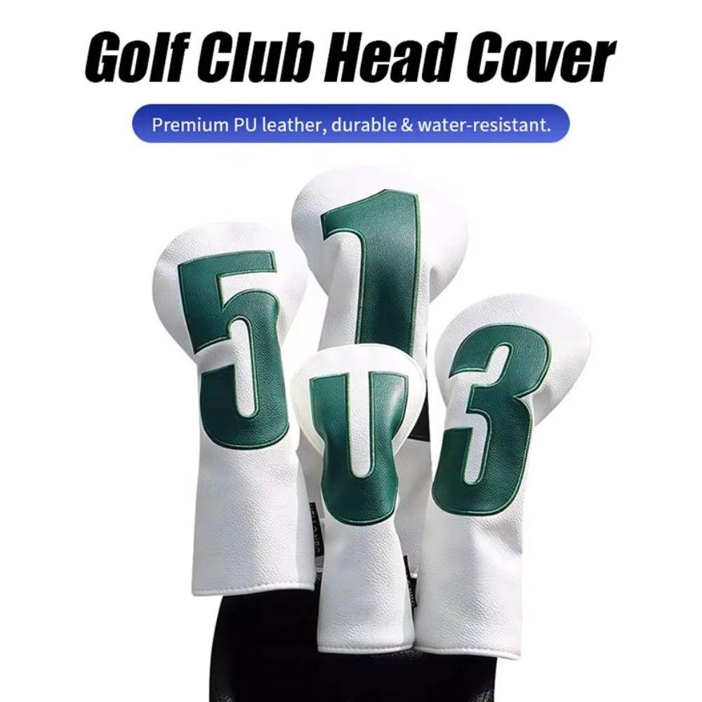 Number Print Golf Head Cover 1 3 5 U Wood Headcover Golf Club Protector Golf Supplies